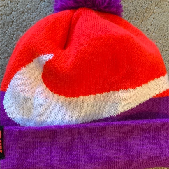 Nike Kids Orange and Purple Beanie and Gloves Set - Picture 7 of 13